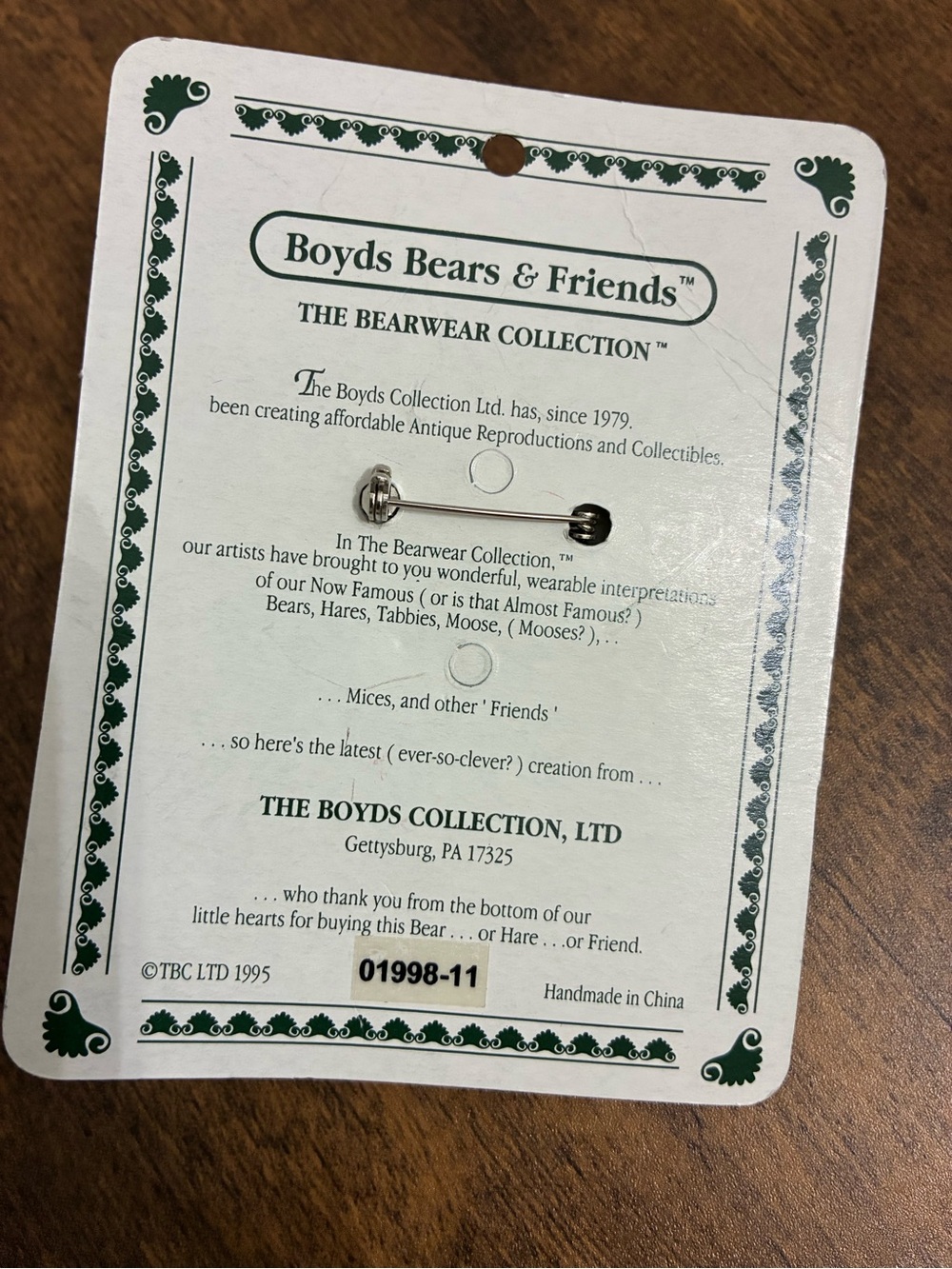 Bearwear Boyds Bears Teddy Ms. Libearty Statue of Liberty Pin - Picture 4 of 4